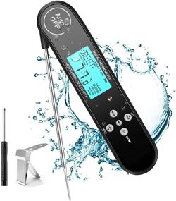 img 4 attached to 🌡️ Mfiker Digital Meat Thermometer - Instant Read, Waterproof Food Probe for BBQ, Grilling, Candy, Oil Deep Fry - Tri-Color Backlight Indicator & Temperature Alarm Voice Broadcast