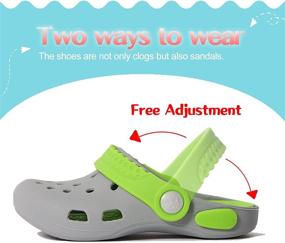 img 1 attached to 👟 SCROUFFEY Silicone Toddler Garden Clogs - Cute Slip-on Water Sandals for Boys and Girls, Perfect for Summer Beach, Pool, and Shower Fun Sizes 5-9