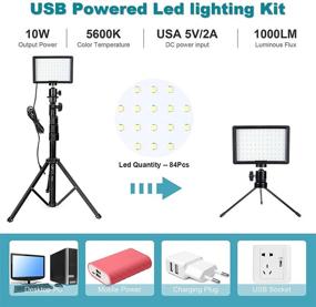 img 1 attached to 📸 PHOPIK Dimmable LED Video Lights 5600K, 2-Pack with Adjustable Tripod Stand & Color Filters - Continuous Photography Lighting for Webcam, Zoom, Streaming, YouTube, TikTok, Photography Lighting