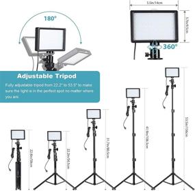 img 2 attached to 📸 PHOPIK Dimmable LED Video Lights 5600K, 2-Pack with Adjustable Tripod Stand & Color Filters - Continuous Photography Lighting for Webcam, Zoom, Streaming, YouTube, TikTok, Photography Lighting