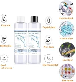 img 3 attached to 🔮 Premium 1000ml Epoxy Resin Kit - Crystal Clear Casting Resin with Droppers, Gloves, Sticks, Glitter - Ideal for Tumblers, Jewelry, DIY Crafts & Molds