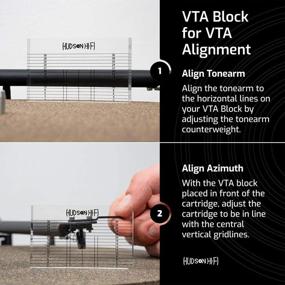 img 2 attached to 🎶 Hudson Hi-Fi Turntable Cartridge Stylus Alignment Protractor Kit - Enhanced Vinyl Player VTA Azimuth Ruler - Turntable Stylus VTF Force Gauge - Phono Cartridge Stylus Alignment Protractor for Optimum Performance