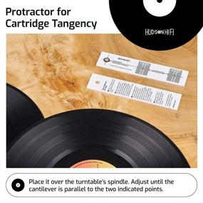 img 1 attached to 🎶 Hudson Hi-Fi Turntable Cartridge Stylus Alignment Protractor Kit - Enhanced Vinyl Player VTA Azimuth Ruler - Turntable Stylus VTF Force Gauge - Phono Cartridge Stylus Alignment Protractor for Optimum Performance