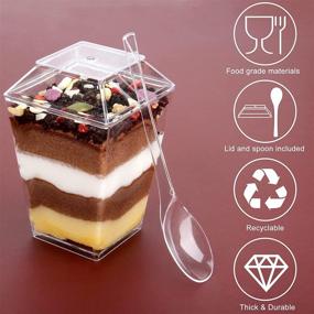 img 2 attached to 🌈 Dazzling Delights: Colovis Dessert Plastic Appetizer Parfait - A Treat for the Senses!