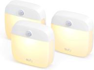 🔦 eufy by anker, lumi stick-on night light, 2nd gen warm white led, motion sensor, for bedroom, bathroom, kitchen, hallway, stairs, energy efficient, compact, 3-pack логотип