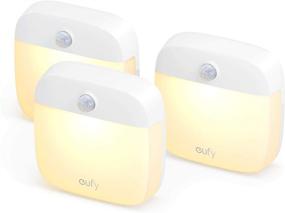 img 4 attached to 🔦 Eufy by Anker, Lumi Stick-On Night Light, 2nd Gen Warm White LED, Motion Sensor, for Bedroom, Bathroom, Kitchen, Hallway, Stairs, Energy Efficient, Compact, 3-Pack