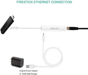 img 1 attached to 🔌 Enhanced Ethernet Adapter Replacement for TV Stick 4K/Lite/Cube, Google Chromecast - Micro USB OTG Cable HUB with Power Boost