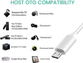 img 2 attached to 🔌 Enhanced Ethernet Adapter Replacement for TV Stick 4K/Lite/Cube, Google Chromecast - Micro USB OTG Cable HUB with Power Boost