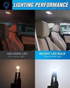 img 3 attached to 🚗 Nilight 194 LED Bulb 10 Pack - Super Bright T10 168 2825 W5W LED - 6500K Cool White - Car Interior Map Dome Door Trunk Lights