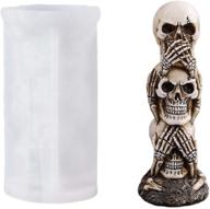 🎃 wopodi skull resin casting mold: create stunning 3d skull shape silicone candle, soap, chocolate, and cake decorations for halloween party supplies and home décor logo