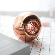 🌹 round rose gold magnetic paper clip holder - 100 pcs 28mm gold paper clips with magnetic lid ring for office, school, and home логотип