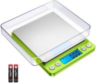 keekit 500g digital pocket scale with 2 trays 🥦 – high accuracy multifunction food scale for kitchen – green logo