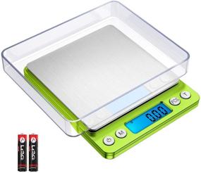 img 4 attached to KeeKit 500g Digital Pocket Scale with 2 Trays 🥦 – High Accuracy Multifunction Food Scale for Kitchen – Green