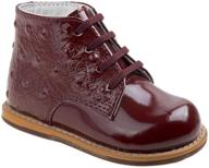 🦜 boys' burgundy patent ostrich walking shoes by josmo logo