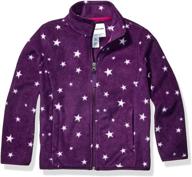 girls' full-zip mock jacket - amazon essentials polar fleece logo