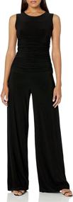 img 2 attached to Norma Kamali Sleeveless Shirred Jumpsuit Women's Clothing for Jumpsuits, Rompers & Overalls
