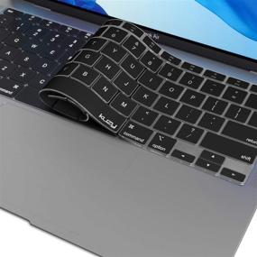 img 3 attached to 🖥️ Kuzy Keyboard Cover for MacBook Air 13 inch 2020 A2337 M1 A2179: Silicone Protective Skin with Retina Display & Touch ID - Black