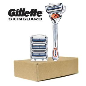 img 2 attached to 💈 Smooth Shave Guaranteed: Gillette SkinGuard Men's Razor Flex Handle + 4 Blade Refills