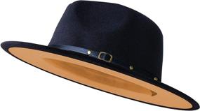 img 4 attached to 🎩 XINBONG Patchwork Fedora - Stylish Leather Boys' Hats & Caps - Accessories for Casual Wear