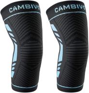 🏋️ premium cambivo 2 pack knee compression sleeve: optimal knee support for active women and men in running, gym, workouts, sports логотип