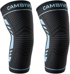 img 4 attached to 🏋️ Premium CAMBIVO 2 Pack Knee Compression Sleeve: Optimal Knee Support for Active Women and Men in Running, Gym, Workouts, Sports