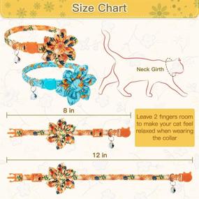 img 3 attached to 🌸 BINGPET Spring Cat Collars: Stylish Breakaway Collars with Flower and Bell, 2 Pack Adjustable Soft Pet Kitten Collars featuring Adorable Floral Patterns and Detachable Flower Accessories for Cats Kitties