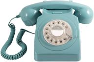 gpo 746 rotary 1970s-style retro landline phone - curly cord, authentic bell ring: a nostalgic blast from the past logo