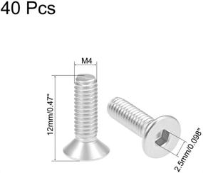img 2 attached to Uxcell M4X12Mm Machine Stainless Fasteners