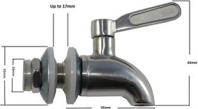 img 1 attached to 🚰 Premium Stainless Steel Beverage Dispenser Spigot Replacement