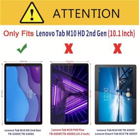 img 3 attached to 🛡️ Protective Screen Protector for Lenovo Tab M10 HD 2nd Gen - [2 Pack] XunyLyee Tempered Glass Film, Anti-Scratch, 2.5D Round Edges