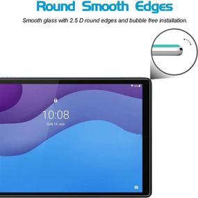 img 2 attached to 🛡️ Protective Screen Protector for Lenovo Tab M10 HD 2nd Gen - [2 Pack] XunyLyee Tempered Glass Film, Anti-Scratch, 2.5D Round Edges