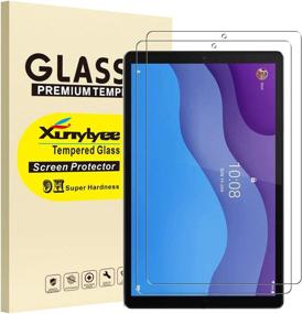 img 4 attached to 🛡️ Protective Screen Protector for Lenovo Tab M10 HD 2nd Gen - [2 Pack] XunyLyee Tempered Glass Film, Anti-Scratch, 2.5D Round Edges