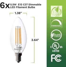 img 3 attached to 💡 Dazzling Dimmable Filament: Candelabra Bioluz LED Sheds Radiant Light