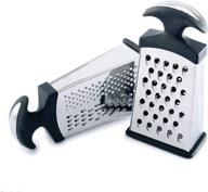 efficient and compact norpro mini grip-ez slim grater: 3 surfaces for easy finely grated delights – silver logo