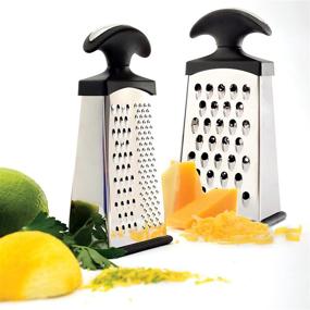 img 1 attached to Efficient and Compact Norpro Mini Grip-EZ Slim Grater: 3 Surfaces for Easy Finely Grated Delights – Silver