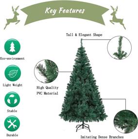 img 1 attached to 🌲 AZURE SKY 6' Classic Premium Artificial Christmas Tree: Ideal for Indoor and Outdoor Holiday Decor, Green