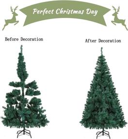 img 2 attached to 🌲 AZURE SKY 6' Classic Premium Artificial Christmas Tree: Ideal for Indoor and Outdoor Holiday Decor, Green