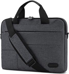 img 4 attached to Laptop Bag - 13-15.6 inch Computer Sleeve Case - Briefcase Shoulder Bag for Men