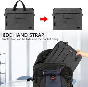 img 1 attached to Laptop Bag - 13-15.6 inch Computer Sleeve Case - Briefcase Shoulder Bag for Men