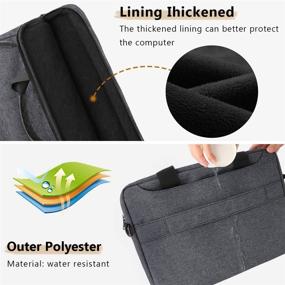 img 3 attached to Laptop Bag - 13-15.6 inch Computer Sleeve Case - Briefcase Shoulder Bag for Men