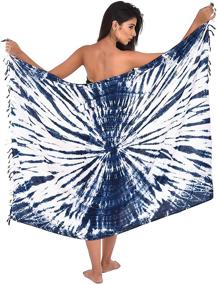 img 4 attached to 👙 Stylish Indigo Women's Swimwear Sarong Swimsuit by ANJANIYA - A perfect blend of fashion and functionality!