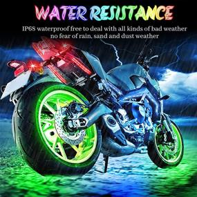 img 1 attached to 🚦 Ultimate Chipcolor 12 Piece Motorcycle LED Light Kit: APP/RF Control MagicRGB Lights, 16 Million Colors, Brake Light, Music Mode, Chasing Effect, IP65 Waterproof. Includes Power Switch.