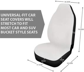 img 2 attached to 🌸 Универсальные автомобильные чехлы FUIBENG полный комплект из 2 штук, дизайн абстрактных цветов, высокие баковые чехлы для сидений - прочные и оптимизированные для SEO