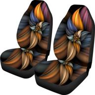 🌸 универсальные автомобильные чехлы fuibeng полный комплект из 2 штук, дизайн абстрактных цветов, высокие баковые чехлы для сидений - прочные и оптимизированные для seo логотип