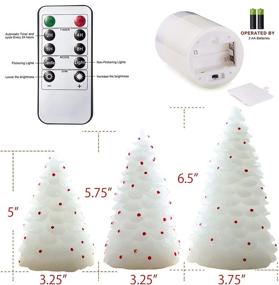 img 2 attached to SILVERSTRO Christmas Tree Flameless Candles With Remote