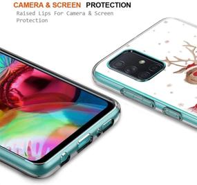 img 1 attached to Чехол Eouine для OnePlus 7T: Прозрачный с узором, ультратонкий ударопрочный мягкий гель-силиконовый чехол - 2 дизайн с оленями