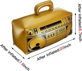 img 2 attached to 📻 Gejoy 2 Pieces Inflatable Retro Radio Boombox and Mobile Phone Box for 80s 90s Party Decorations