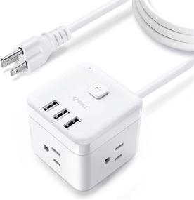 img 4 attached to 🔌 BULL Power Strip USB Charging Station - Compact 5ft Extension Cord with 3 AC Outlets and 3 USB Ports - Multi-Device Charger for Cell Phones, Computers - Ideal for Cruise Ships, Travel, Office, and Home - TUV Listed