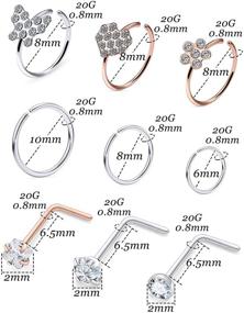 img 3 attached to Vsnnsns Surgical Diamond Piercing Jewelry Women's Jewelry