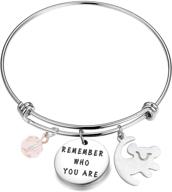 🎬 maofaed inspirational gift: the movie quote bracelet - personalized daughter birthday gift for her - remembering who you are logo